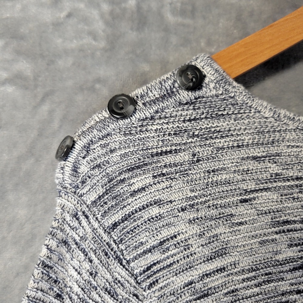 CJ Banks Women X Heathered Gray Cotton Knit Long Sleeve Casual Sweater - Picture 9 of 12
